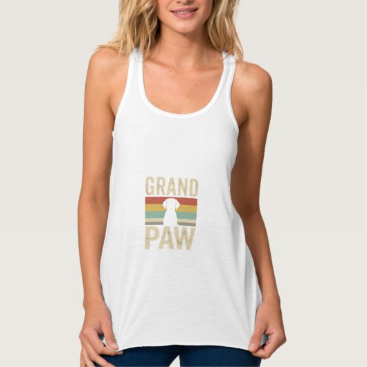 Grote Poot Vintage Hond Retro Tanktop (Voorkant)