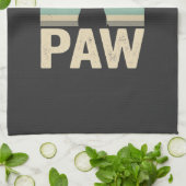 Grote Poot Vintage Hond Retro Theedoek (Gevouwen)