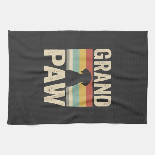 Grote Poot Vintage Hond Retro Theedoek (Horizontaal)