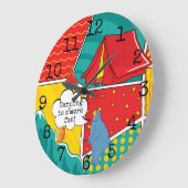 Grote "Pop Art Camp" Klok (Hoek)