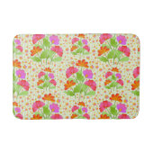 Grote Pop Kleur Bloemen Roze en Sinaasappel Bord G Badmat (Voorkant)