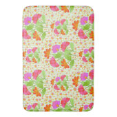 Grote Pop Kleur Bloemen Roze en Sinaasappel Bord G Badmat (Voorkant Verticaal)