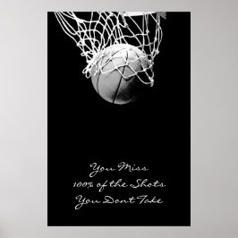 Grote Pop Motivatie Quote Basketball Poster