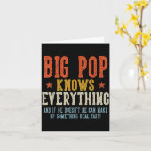 Grote pop weet alles vaderdag retro kaart (Gele Bloem)