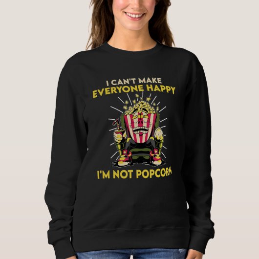 Grote Popcorn Quote Liefde Snacks Trui (Voorkant)