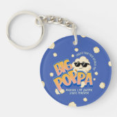 Grote Poppa Popcorn Grappige Vaderdag Sleutelhange Sleutelhanger (Voorkant)