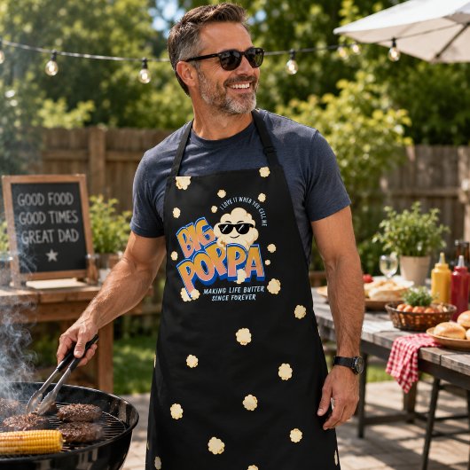Grote Poppa Popcorn Papa Grappig Vaderdag Schort