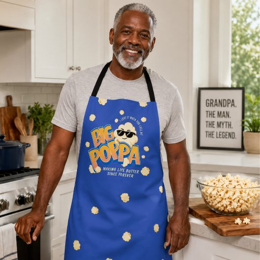 Grote Poppa Popcorn Papa Grappig Vaderdag Schort