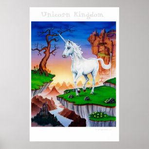 Grote poster fantasie kunst magisch Unicorn