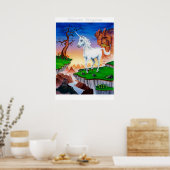 Grote poster fantasie kunst magisch Unicorn (Keuken)