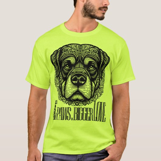 Grote poten, grotere liefde - Rottweiler T-shirt (Voorkant)