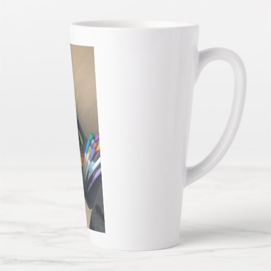 grote potloodkop latte mok (Rechts)