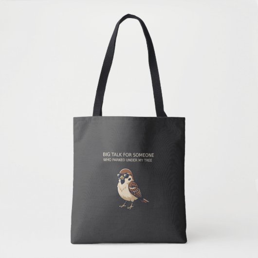 grote praat - grappige vogel tas (Voorkant)