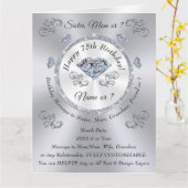 Grote prachtige vrouw, mam, zuster 75e verjaardag  kaart (Gele Bloem)