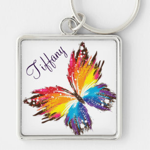 Grote Premium Square Sleutelhanger/Butterfly Sleutelhanger