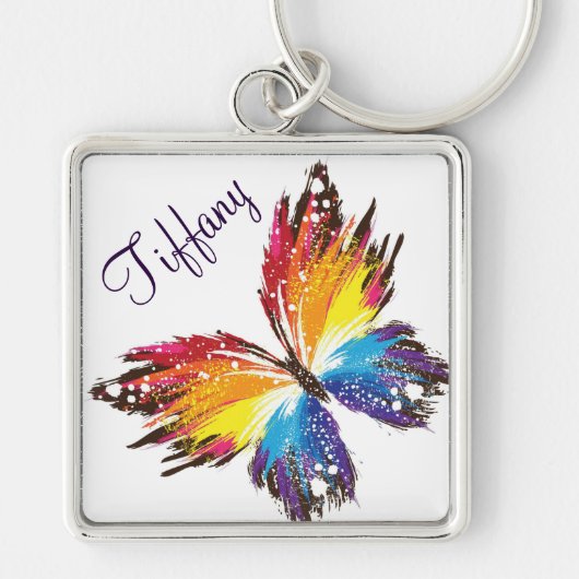 Grote Premium Square Sleutelhanger/Butterfly Sleutelhanger (Voorkant)