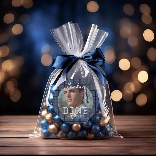 Grote Preppy Afstuderen Fotoklas Jaar GEDAAN Ronde Sticker