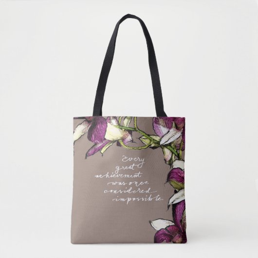 Grote prestatie - Floral - Motivatie Tas prijsopga (Voorkant)