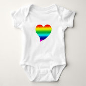 Grote pride lgbetq regenboogkleuren Hartelijk lief Romper (Voorkant)