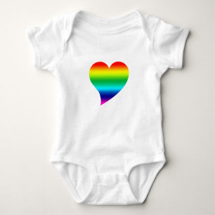 Grote pride lgbetq regenboogkleuren Hartelijk lief Romper