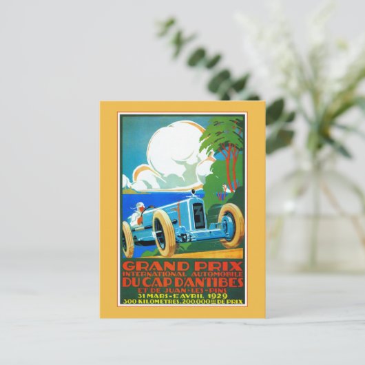 Grote Prijs 1929 van de  Fransman Riviera Racing Briefkaart (Staand voorkant)