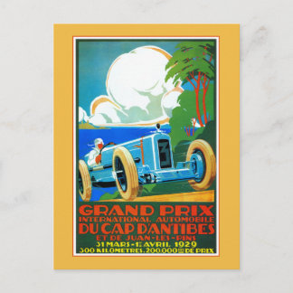 Grote Prijs 1929 van de Fransman Riviera Racing Briefkaart