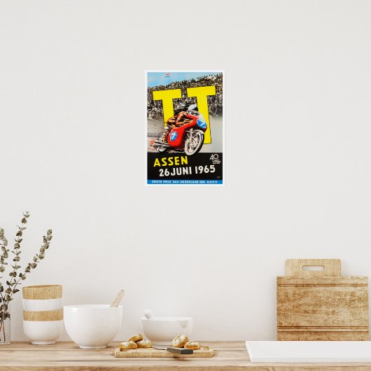 Grote Prijs Assen TT voor motorrijwielen 1965 Poster (Keuken)