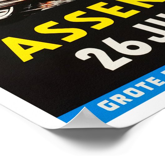 Grote Prijs Assen TT voor motorrijwielen 1965 Poster (Hoek)