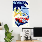 Grote Prijs Monaco 1952 Automobile Race Poster (Thuiskantoor)