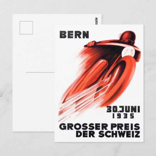 Grote Prijs  race Bern 1935 Briefkaart (Voorkant / Achterkant)