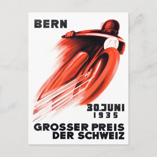 Grote Prijs  race Bern 1935 Briefkaart (Voorkant)
