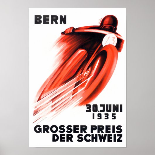 Grote Prijs race Bern 1935 Poster (Voorkant)