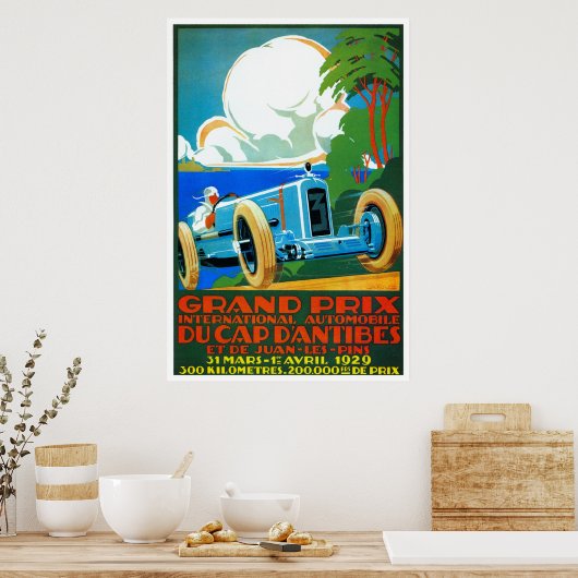 Grote Prijs raceauto's van de Franse generatie ui Poster (Keuken)