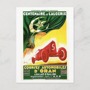 Grote Prijs racewagens van de Vintage Algerije 193 Briefkaart