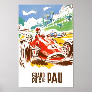 Grote Prijs van Vintage Pau Poster