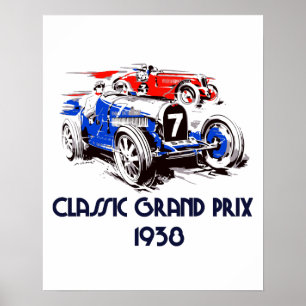 Grote Prijs voor klassieke auto's van het type Ret Poster