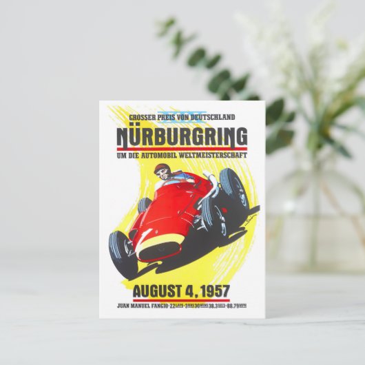 Grote Prijs  wedstrijden in Nurburgring 1957 Briefkaart (Staand voorkant)
