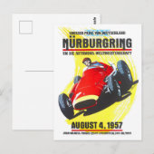 Grote Prijs wedstrijden in Nurburgring 1957 Briefkaart (Voorkant / Achterkant)