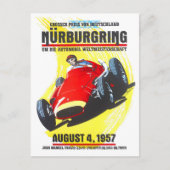 Grote Prijs  wedstrijden in Nurburgring 1957 Briefkaart (Voorkant)
