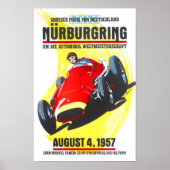 Grote Prijs  wedstrijden in Nurburgring 1957 Poster (Voorkant)