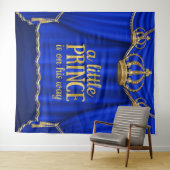 Grote Prince Baby Shower Achtergrond Wandkleed (In Situ (horizontaal))