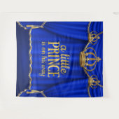 Grote Prince Baby Shower Achtergrond Wandkleed (Voorkant (horizontaal))