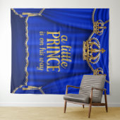 Grote Prins Kroon Baby Shower Achtergrond Wandkleed (In Situ (horizontaal))