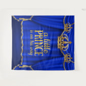 Grote Prins Kroon Baby Shower Achtergrond Wandkleed (Voorkant (horizontaal))