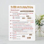 Grote Print BMJA regels kaart – Het spel spelen (1 (Staand voorkant)