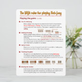 Grote Print BMJA regels kaart – Het spel spelen (2 (Staand voorkant)