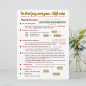 Grote Print Kaart Spelregels – Het spel spelen (1) (Staand voorkant)