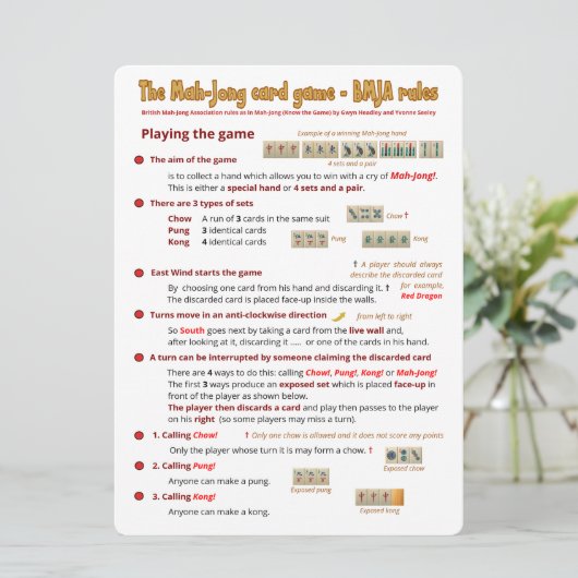 Grote Print Kaart Spelregels – Het spel spelen (1) (Staand voorkant)