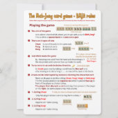 Grote Print Kaart Spelregels – Het spel spelen (1) (Voorkant)