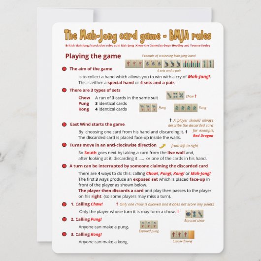 Grote Print Kaart Spelregels – Het spel spelen (1) (Voorkant)